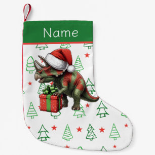 Calcetín Navideño Pequeño Navidades Santa hat pterodáctilo