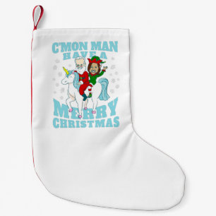 Calcetín Navideño Pequeño navidades santa joe biden kamala harris unicorn