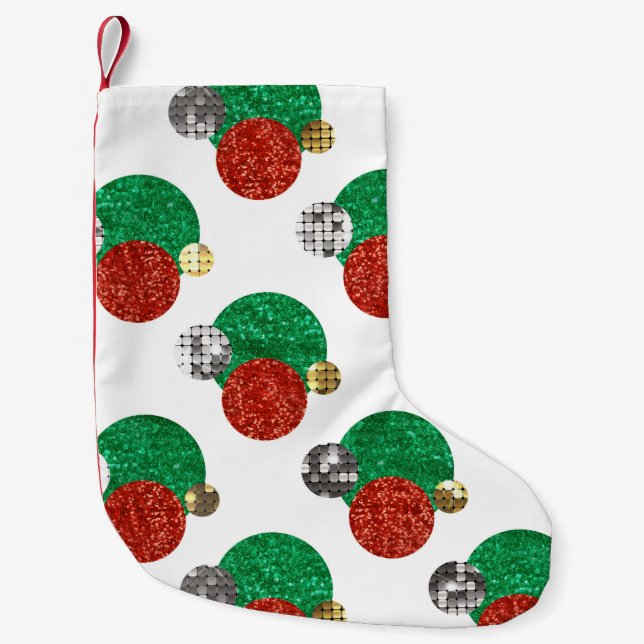 Calcetín Navideño Pequeño navidades secuin puntos xmas stock (Anverso)