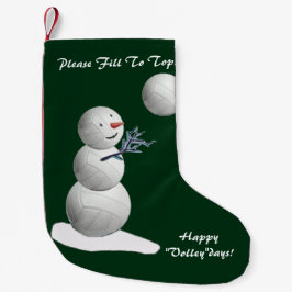 Calcetín Navideño Pequeño Navidades Snowman de voleibol