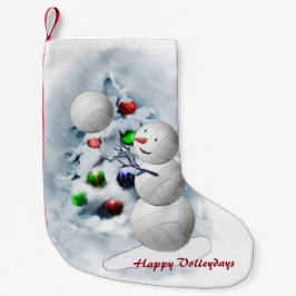 Calcetín Navideño Pequeño Navidades Snowman de voleibol