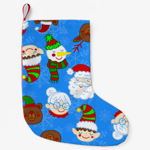 Calcetín Navideño Pequeño navidades Sr claus santa oso reno