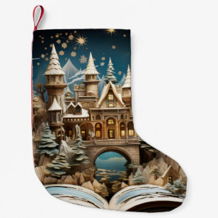 Calcetín Navideño Pequeño Navidades Storybook Castle Pop-Up Wonderland