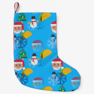 Calcetín Navideño Pequeño navidades taco emoji