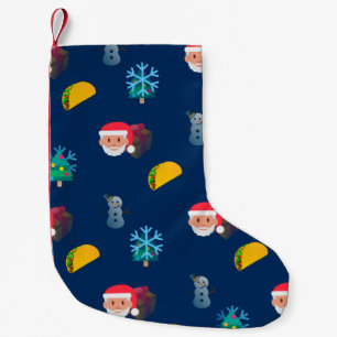 Calcetín Navideño Pequeño navidades taco emoji navidad media 2