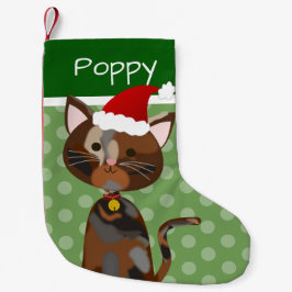 Calcetín Navideño Pequeño Navidades Tortoiseshell Cat