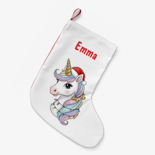 Calcetín Navideño Pequeño Navidades Unicorn Stocking