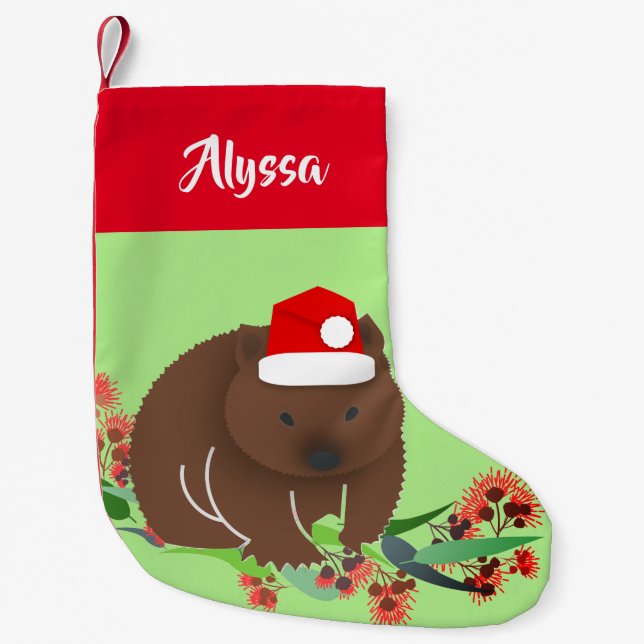 Calcetín Navideño Pequeño Navidades Wombat (Anverso)