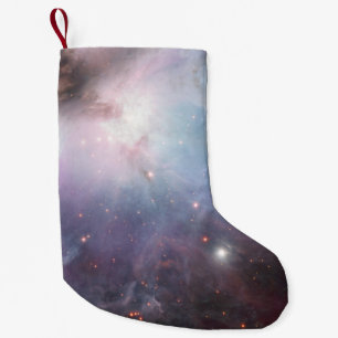 Calcetín Navideño Pequeño Nebulosa Orión Astronomía azul Rosa violeta cielo