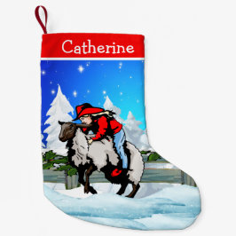 Calcetín Navideño Pequeño Niña de Rodeo Occidental Niña Mutton Buster Escena