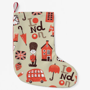 Calcetín Navideño Pequeño Niños de Londres: Diseño de patrones divertidos