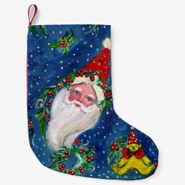 Calcetín Navideño Pequeño NOCHE navidad/SANTA CLAUS (Anverso)
