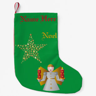 Calcetín Navideño Pequeño Noel Stocking con Angel