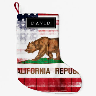 Calcetín Navideño Pequeño Nombre de encargo californiano americano apenado