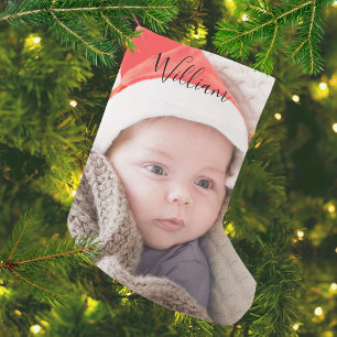 Calcetín Navideño Pequeño Nombre de la primera Navidad del bebé
