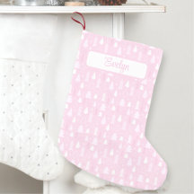 Nombre del patrón de árboles de Navidad rosados