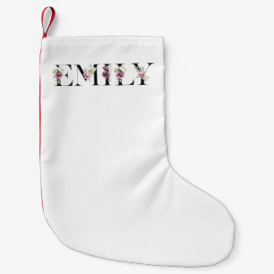 Calcetín Navideño Pequeño Nombre Emily