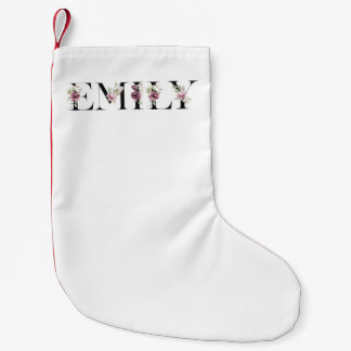 Calcetín Navideño Pequeño Nombre Emily