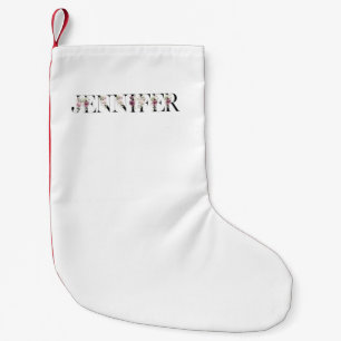 Calcetín Navideño Pequeño Nombre Jennifer