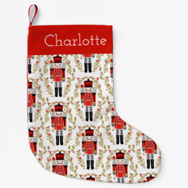Calcetín Navideño Pequeño Nombre personalizado de los Navidades Nutcracker