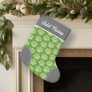 Calcetín Navideño Pequeño Nombre personalizado del patrón de impresión de la