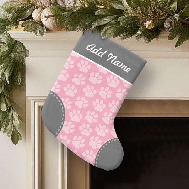 Calcetín Navideño Pequeño Nombre personalizado del patrón de impresión de pi (Personalized Christmas Stocking)