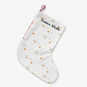 Calcetín Navideño Pequeño Nombre personalizado minimalista pequeño