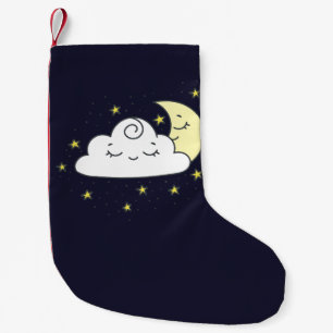 Calcetín Navideño Pequeño Nube y luna