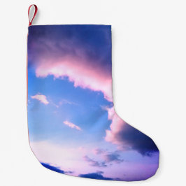 Calcetín Navideño Pequeño Nubes rosadas