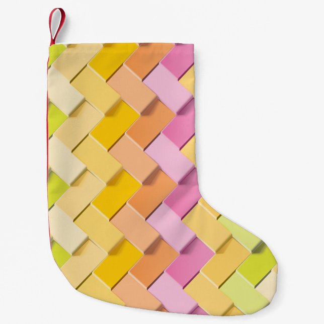 Calcetín Navideño Pequeño Nueva creación de patrones 2 (Anverso)