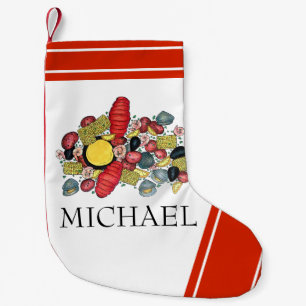 Calcetín Navideño Pequeño Nueva Inglaterra Clambake de verano Comida para la