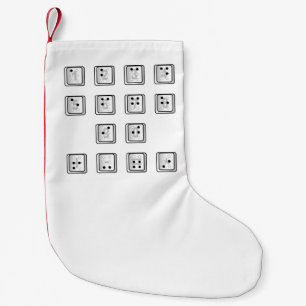 Calcetín Navideño Pequeño Números clave de equipo Braille