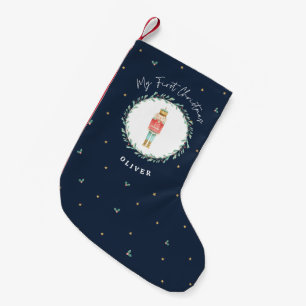 Calcetín Navideño Pequeño Nutcracker Navidades botánicos tradicionales marin