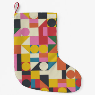 Calcetín Navideño Pequeño Obra de arte de composición en Bauhaus hecha con