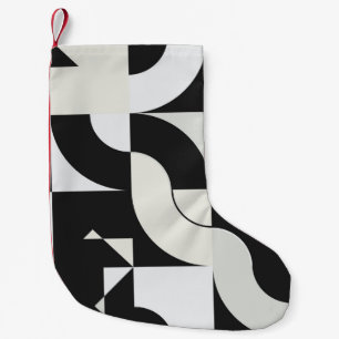 Calcetín Navideño Pequeño Obra de composición en Bauhaus hecha con ele abstr