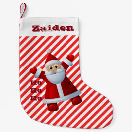 Calcetín Navideño Pequeño ¡Oh! ¡Oh! ¡Oh! Santa Claus Merry Christmas Candy C