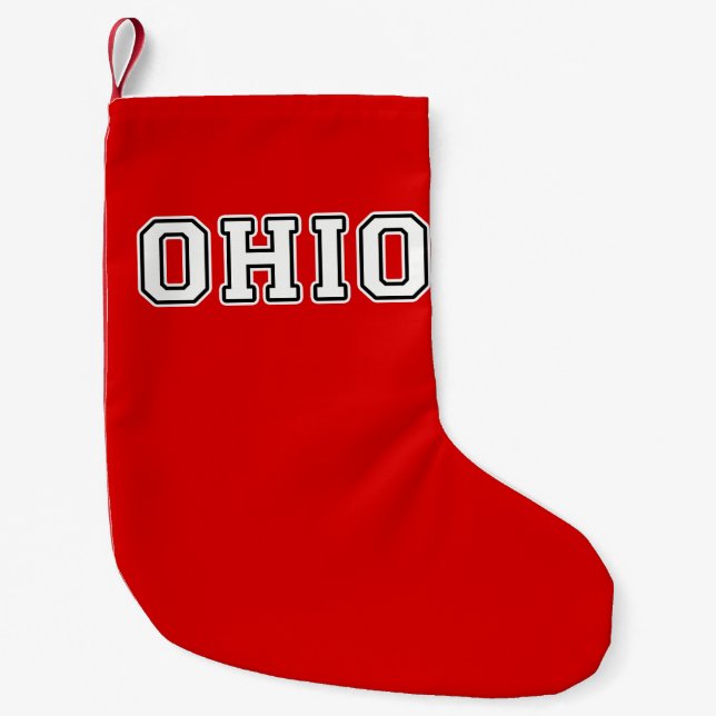 Calcetín Navideño Pequeño Ohio (Anverso)