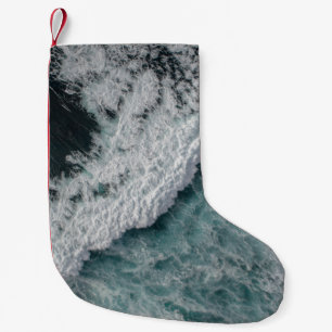 Calcetín Navideño Pequeño Ola oceánica