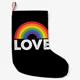 Calcetín Navideño Pequeño Orgullo El amor es amor Igualdad gay Arcoíris LGBT