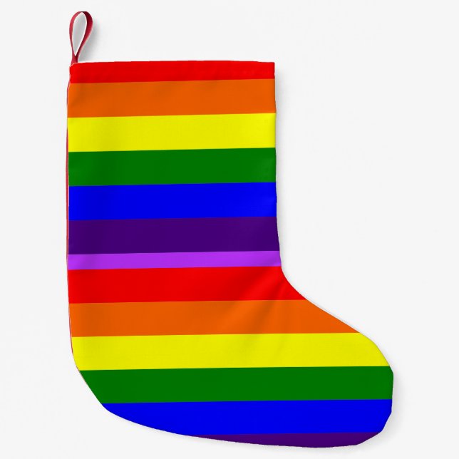 Calcetín Navideño Pequeño Orgulloso arcoiris - Navidades aleteando (Anverso)