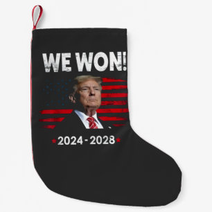 Calcetín Navideño Pequeño Orgulloso Presidente Maga Trump Ganó Día de Inaugu