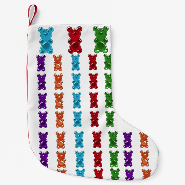 Calcetín Navideño Pequeño Oso de goma (Anverso)