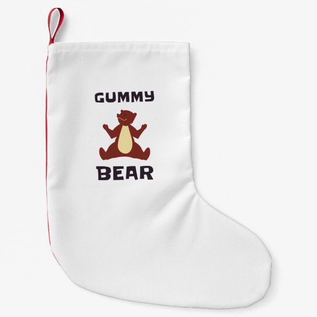 Calcetín Navideño Pequeño Oso de Gummy (Anverso)