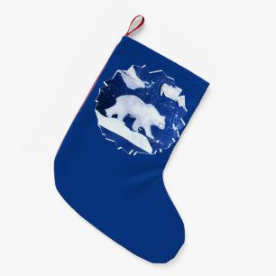 Calcetín Navideño Pequeño Oso polar "Arte de niños"