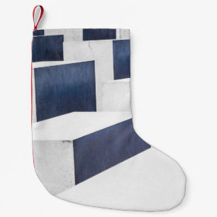 Calcetín Navideño Pequeño Pabellones de hormigón blanco