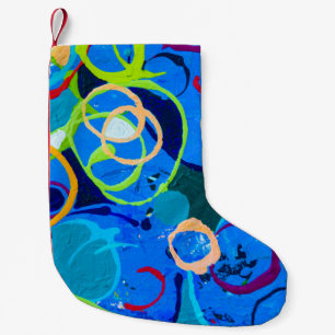 Calcetín Navideño Pequeño Painting abstract art oil and acrylic color on can