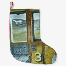 Calcetín Navideño Pequeño Paisaje en tren (por Eric Ravilious)