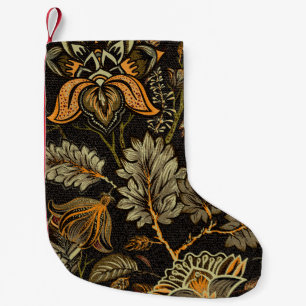 Calcetín Navideño Pequeño Paisley floral india, patrón étnico sin fisuras.