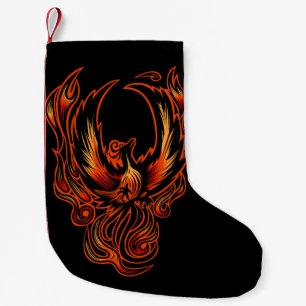 Calcetín Navideño Pequeño Pájaro De Fuego