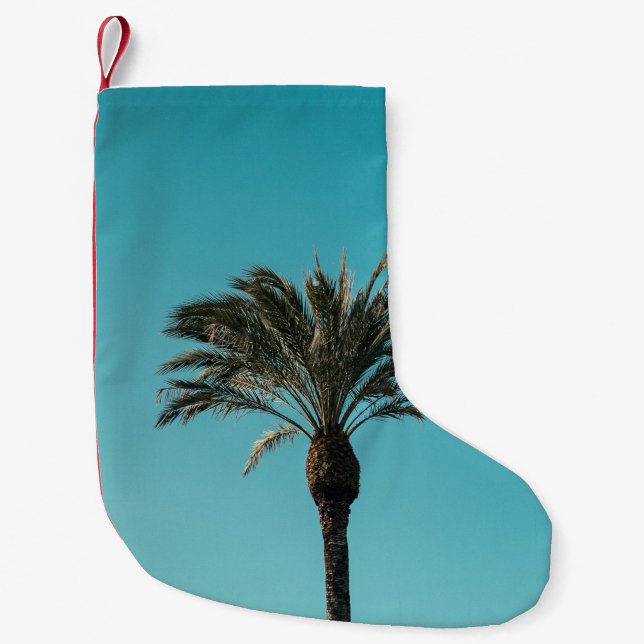Calcetín Navideño Pequeño Palmera verde (Anverso)